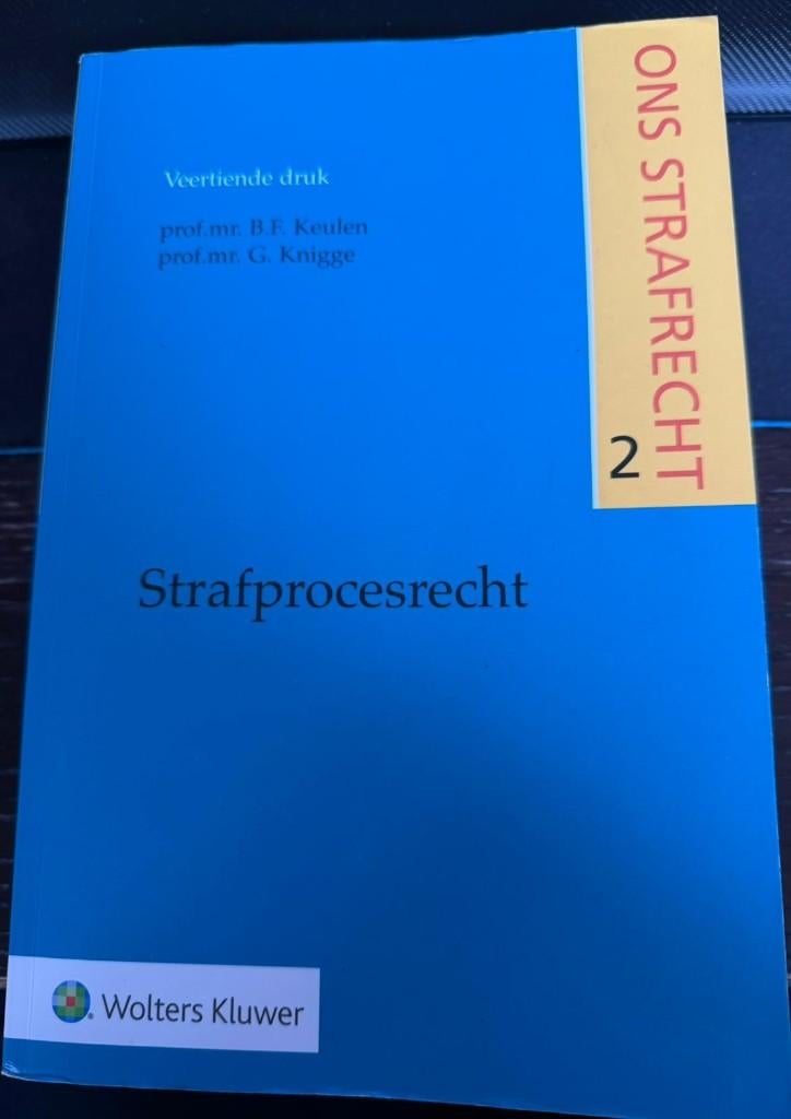 Ons Strafrecht 2: Strafprocesrecht druk 14, Ophalen of Verzenden, Wolters Kluwer, Gamma, WO