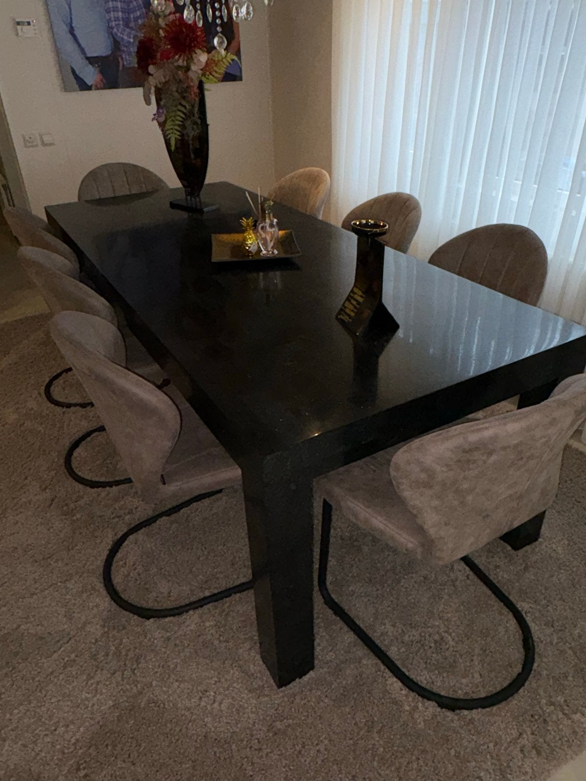 Nieuwe Eettafel Black Stone - 240x100 cm, Huis en Inrichting, Ophalen, 100 tot 150 cm, Rechthoekig, Nieuw