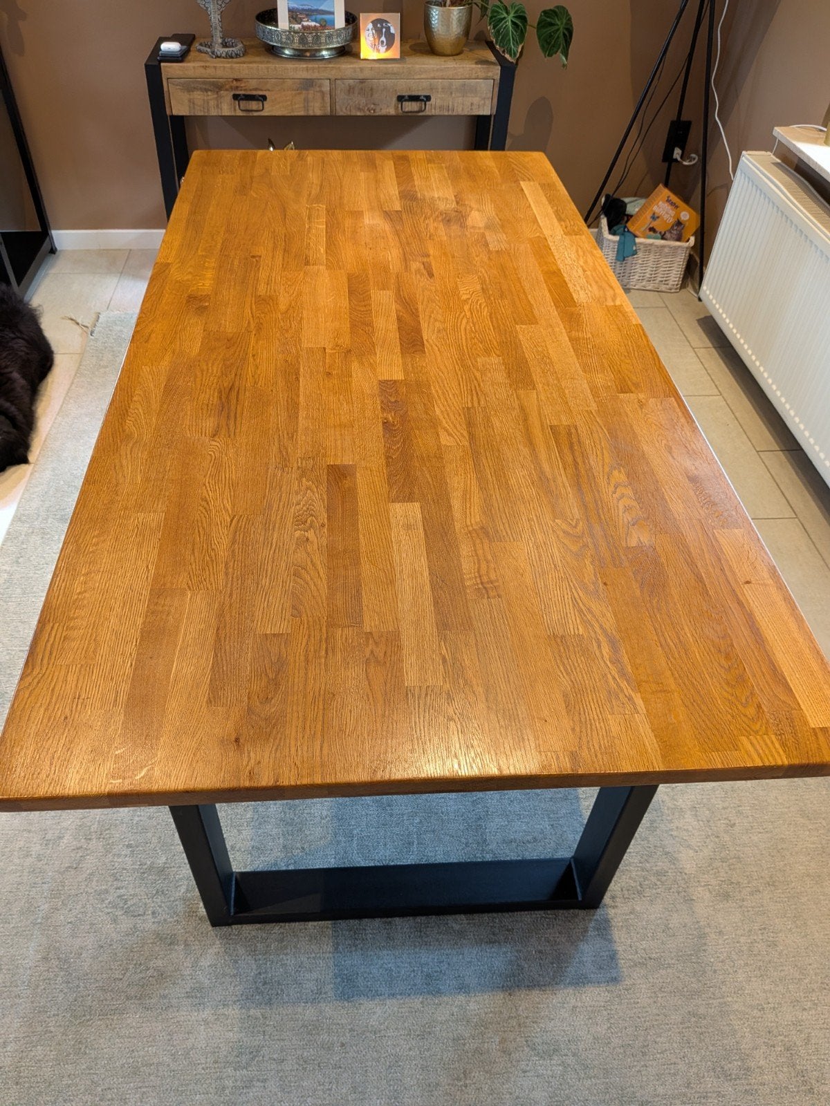 Eikenblad tafel 180*90, Ophalen, Rechthoekig, 150 tot 200 cm, 50 tot 100 cm