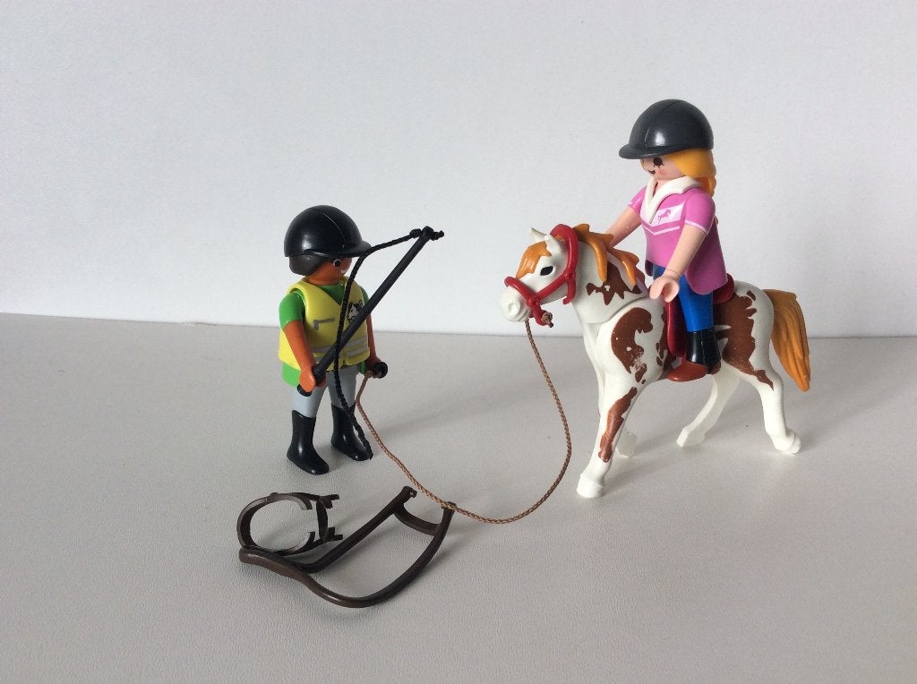 Playmobil 9258 paardrijles, Gebruikt, Complete set, Overige typen, Ophalen of Verzenden