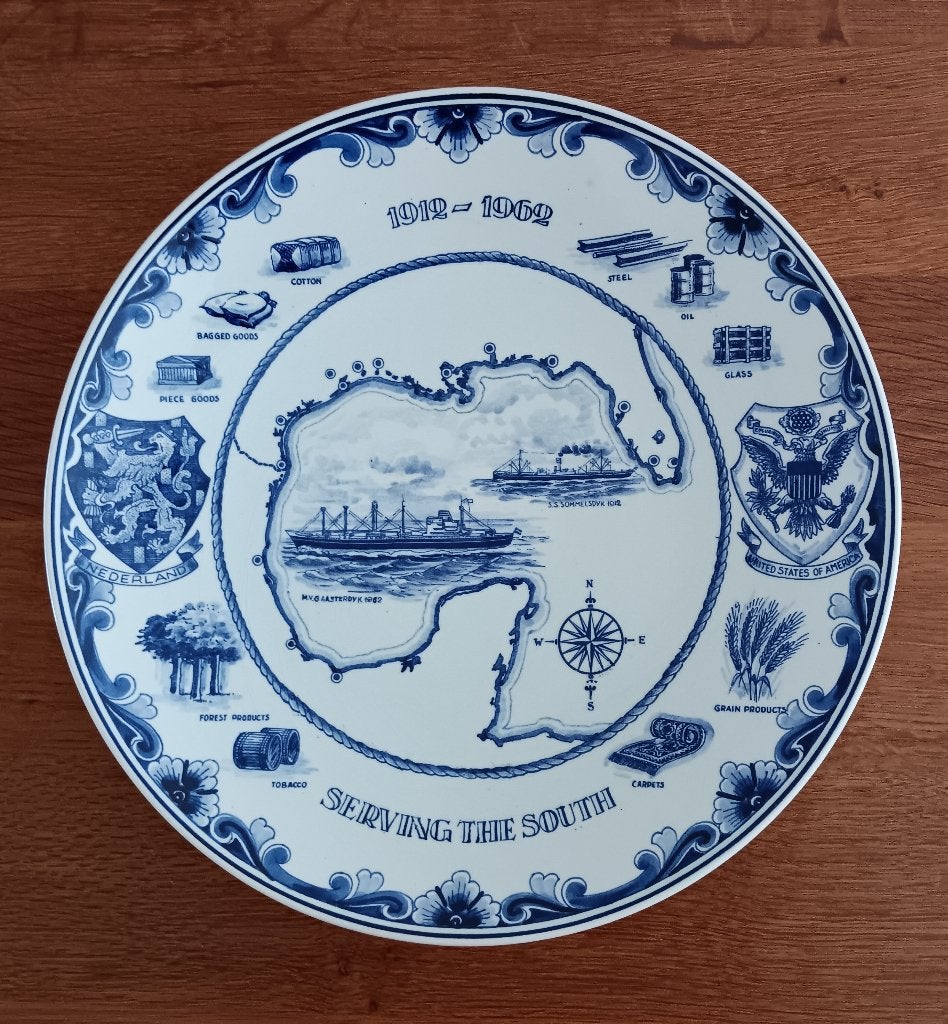 HAL / Holland America Line Wandbord 1912-1962 - Schoonhoven, Verzenden