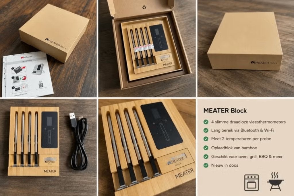 Nieuwe MEATER Block met 4 probes, Ophalen of Verzenden, Nieuw, Meater