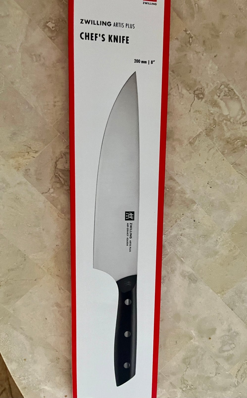 Zwilling Artis Plus - Chef’s Knife, Ophalen of Verzenden, Nieuw, Rvs of Chroom