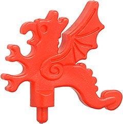 Lego Red Minifigure, Plume Dragon, Gebruikt, Lego, Accessoire, Ophalen of Verzenden