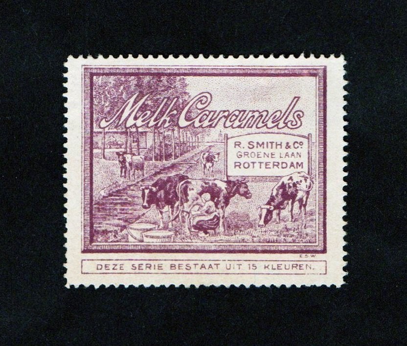 Sluitzegel Rotterdam Smith Melk Caramels Koeien. (2), Ophalen of Verzenden, Zo goed als nieuw