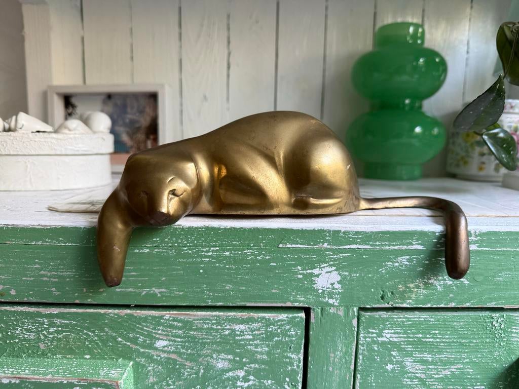 Art deco achtige panter, Antiek en Kunst, Ophalen of Verzenden, Brons