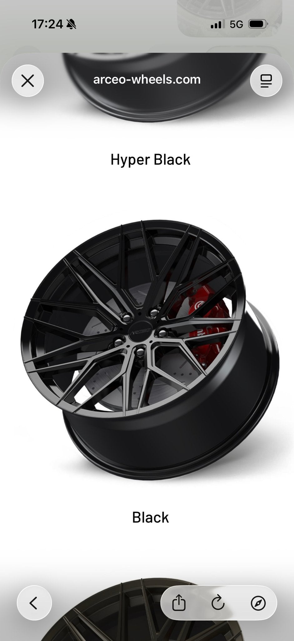 Arceo Wheels Hyper Black Velgen - 19inch breedset, Gebruikt, 255 mm, Velg(en), Personenwagen