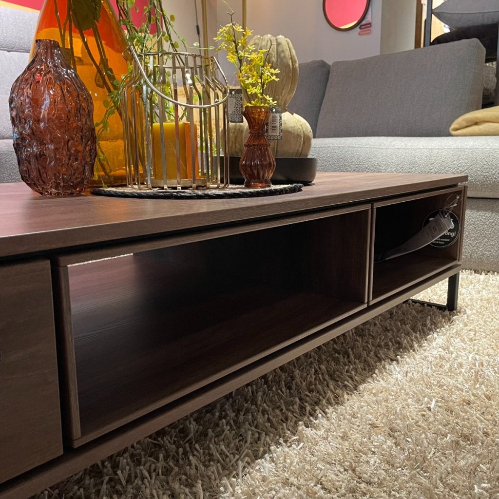 Scuro Salontafel 2 la + 3 open vakken Dark Almond Decor -, Niet ingevuld, Niet ingevuld, Niet ingevuld