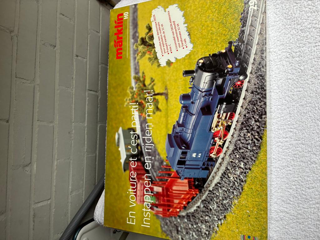 Marklin HO Startset 29177 met stoomloc + 4 wagons + C-rails, Wisselstroom, Treinset, Ophalen of Verzenden, Zo goed als nieuw