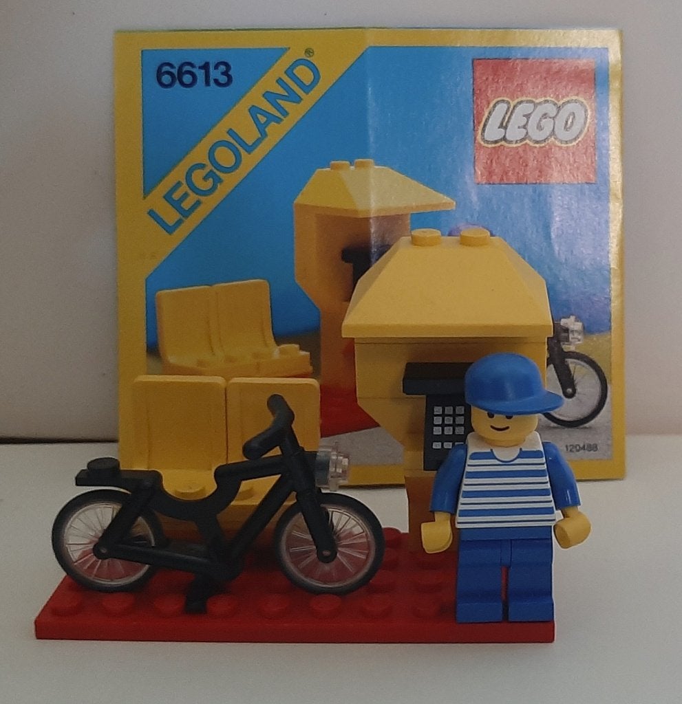 Lego 6613. Telefooncel en fietser., Gebruikt, Lego, Compleet, Ophalen of Verzenden