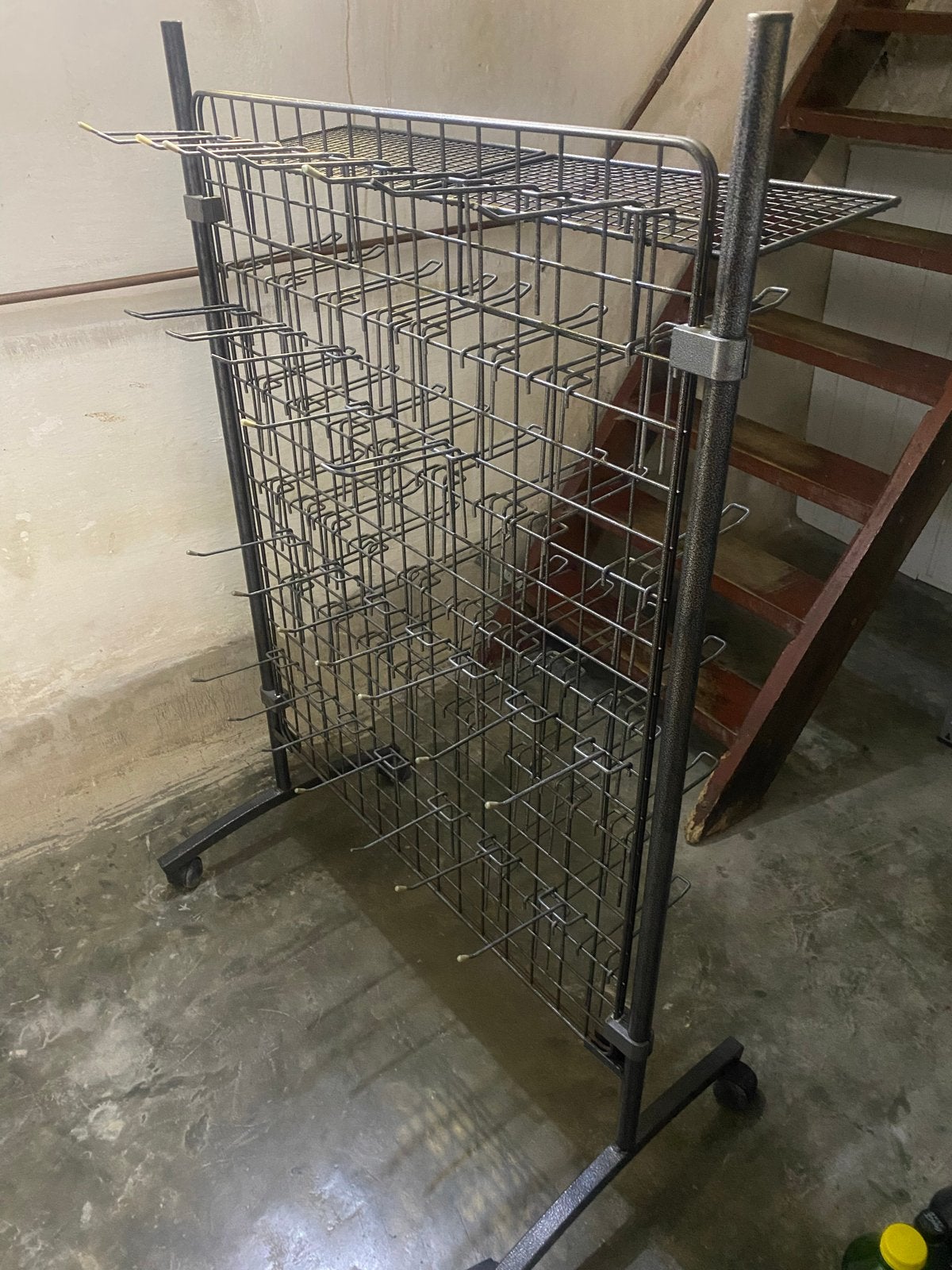 Metalen Verrijdbaar Rek met Afneembare Haken, Ophalen