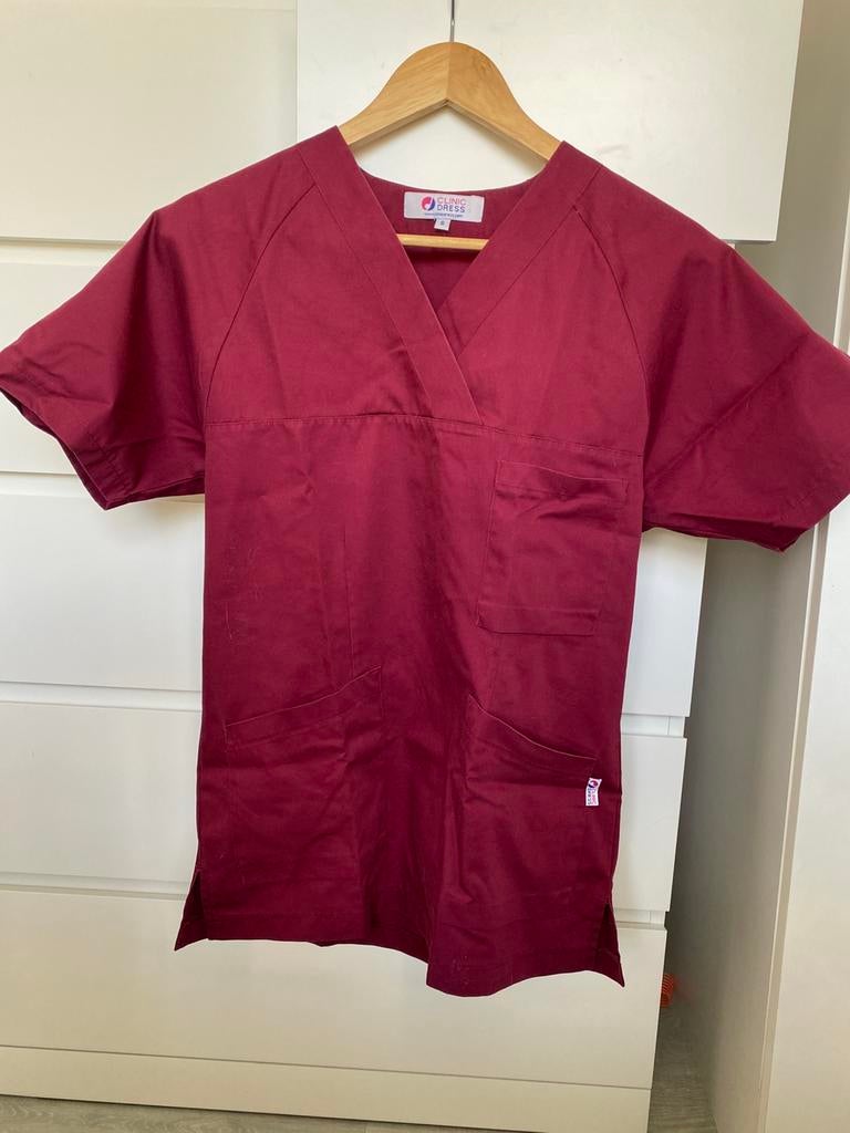 Clinicdress Oversteektuniek Bordeauxrood Maat S, Kleding | Dames, Blouses en Tunieken, Ophalen of Verzenden, Nieuw, Maat 36 (S)