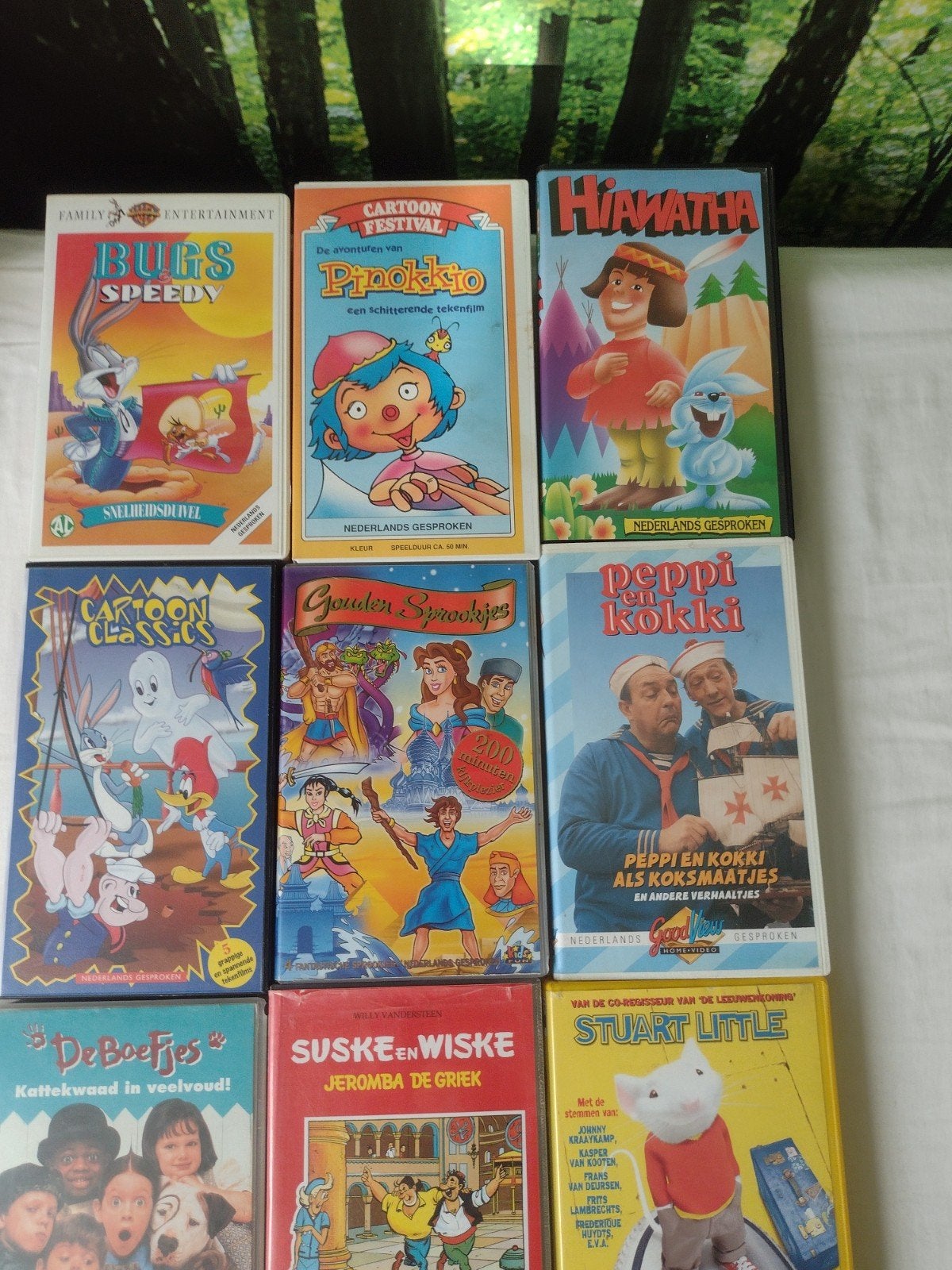 Bundel VHS kinderes videobanden, Cd's en Dvd's, Gebruikt, Tekenfilm, Alle leeftijden, VHS