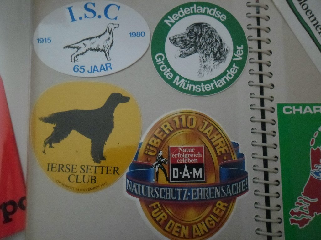 Diverse Vintage Stickers: Honden, Sport, Reclame, Verzamelen, Ophalen of Verzenden, Nieuw, Overige typen