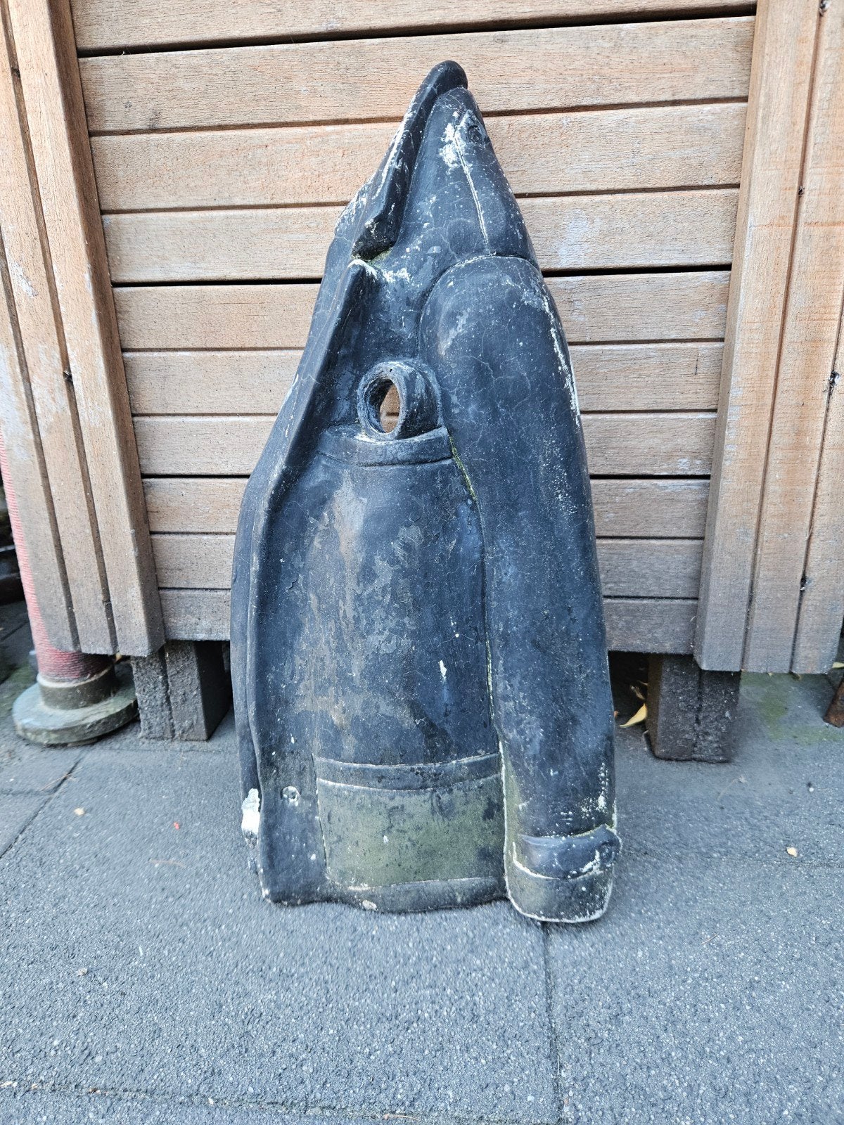 Brandweerjas beeld vogelhuisje, Ophalen
