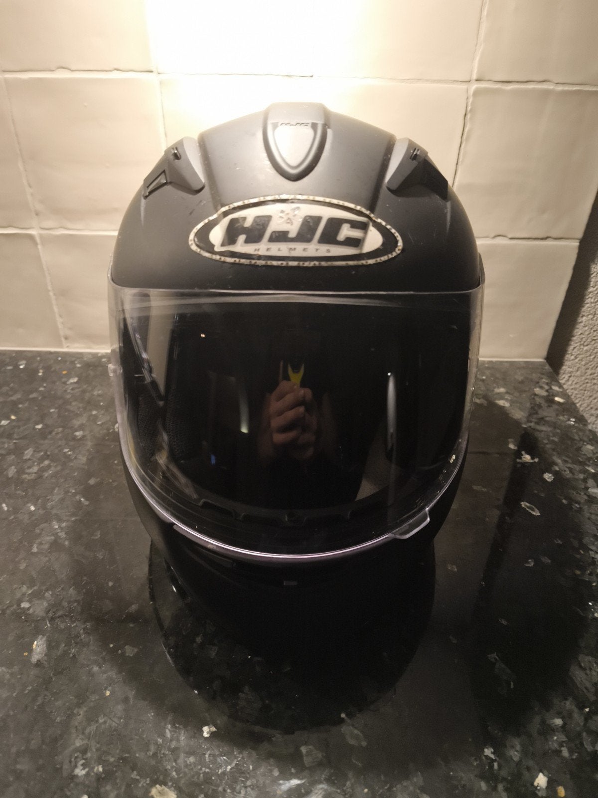 merk HJC kleur zwart, Motoren, Heren, HJC, Ophalen of Verzenden, Integraalhelm