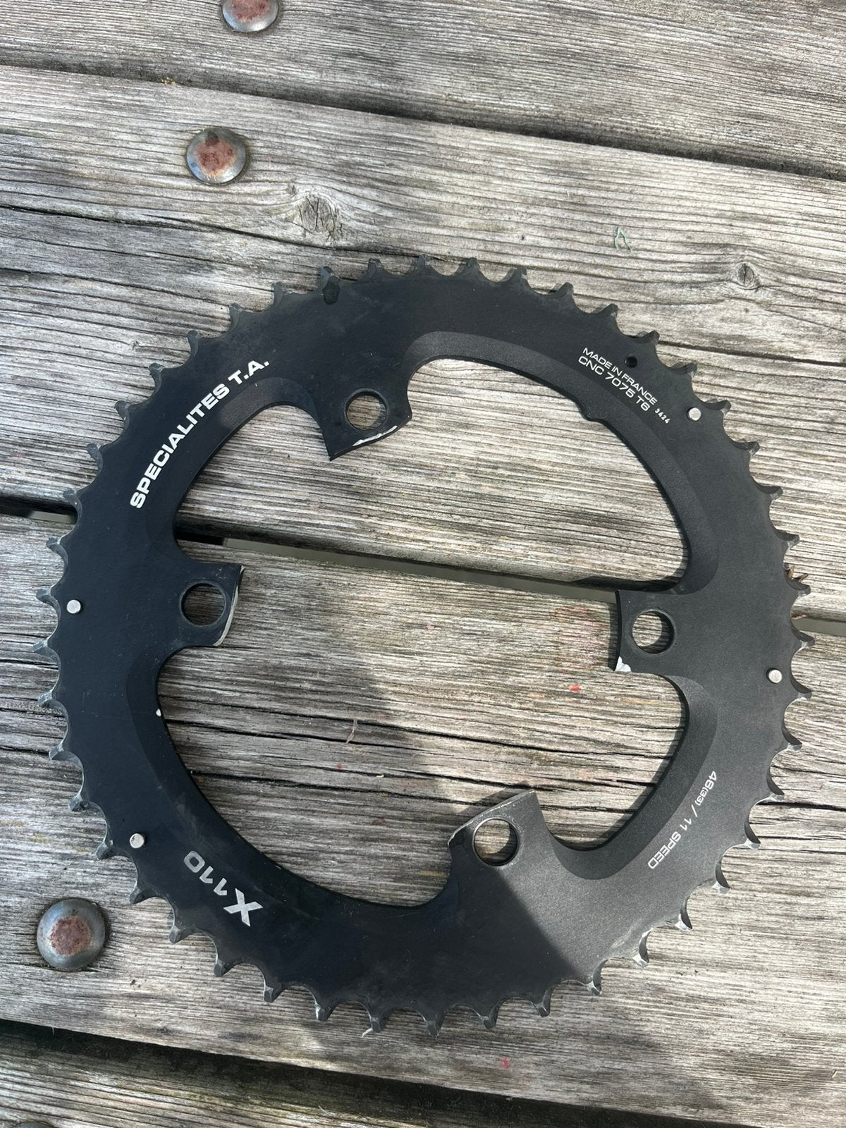 Specialites T.A. 46t kettingblad, Ophalen, Zo goed als nieuw, Crankstel of Pedalen