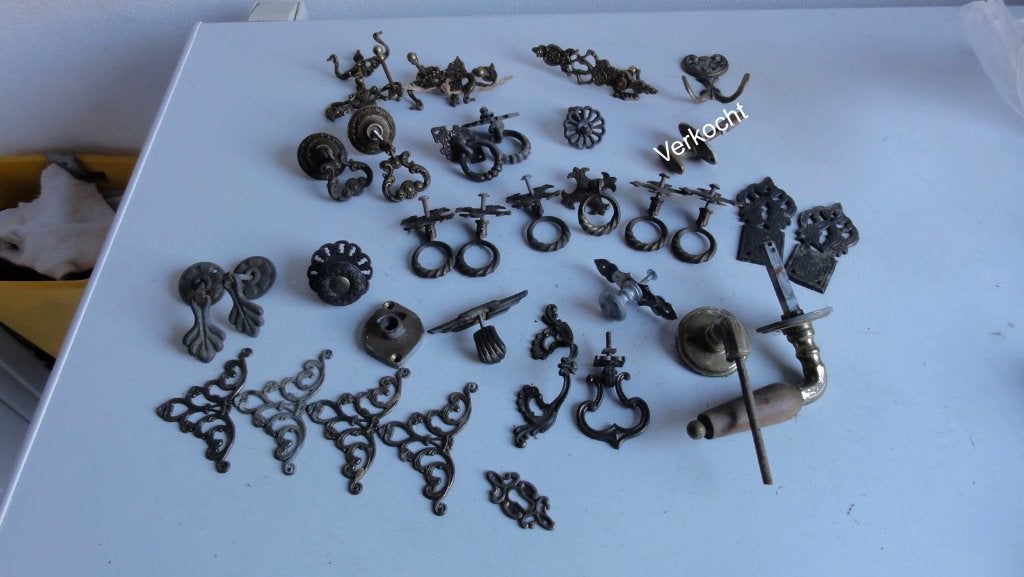 Ladengreepjes, deurklinken, sierplaatjes, antiek, Ophalen of Verzenden