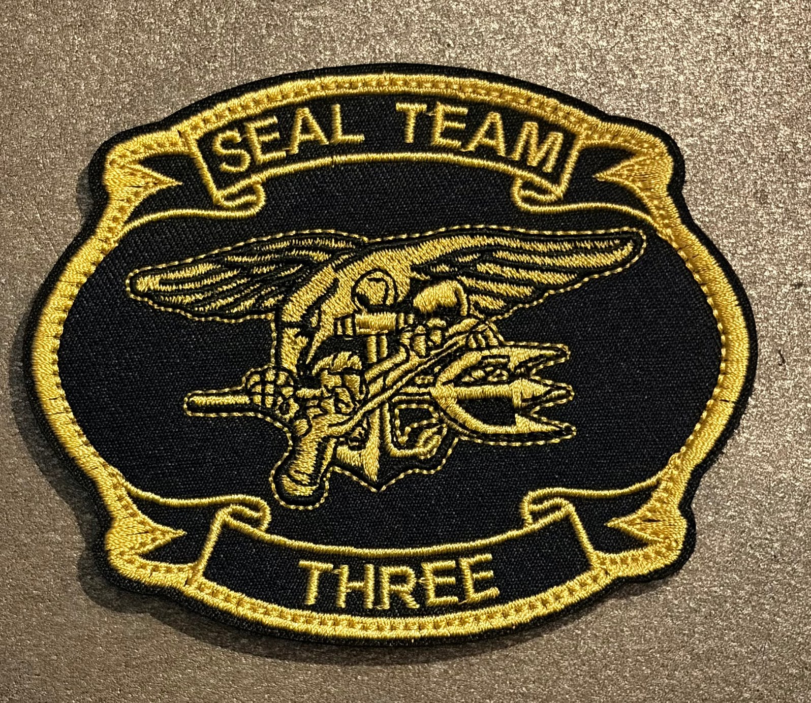 US Navy Seal Team 3 patch (velcro), Ophalen of Verzenden, Marine, Amerika, Embleem of Badge