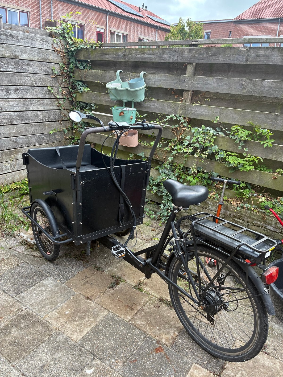 Elektrische bakfiets met 7 versnellingen en schijfrem, Fietsen en Brommers, Fietsen | Bakfietsen, Gebruikt, Elektrisch, 2 kinderen