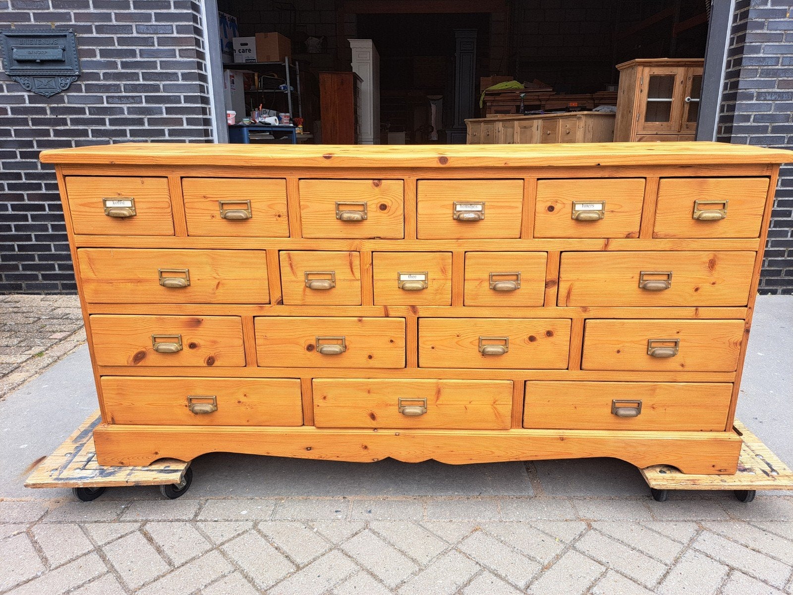 Grenen ladekast commode refurbished gratis bezorging regio, Ophalen, R.kooij65@gmail.com, Gebruikt, 5 laden of meer