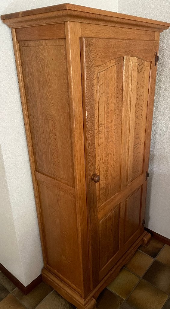 Eiken kast -landelijke stijl – 175 x 80 x 40 cm, Antiek en Kunst, Ophalen
