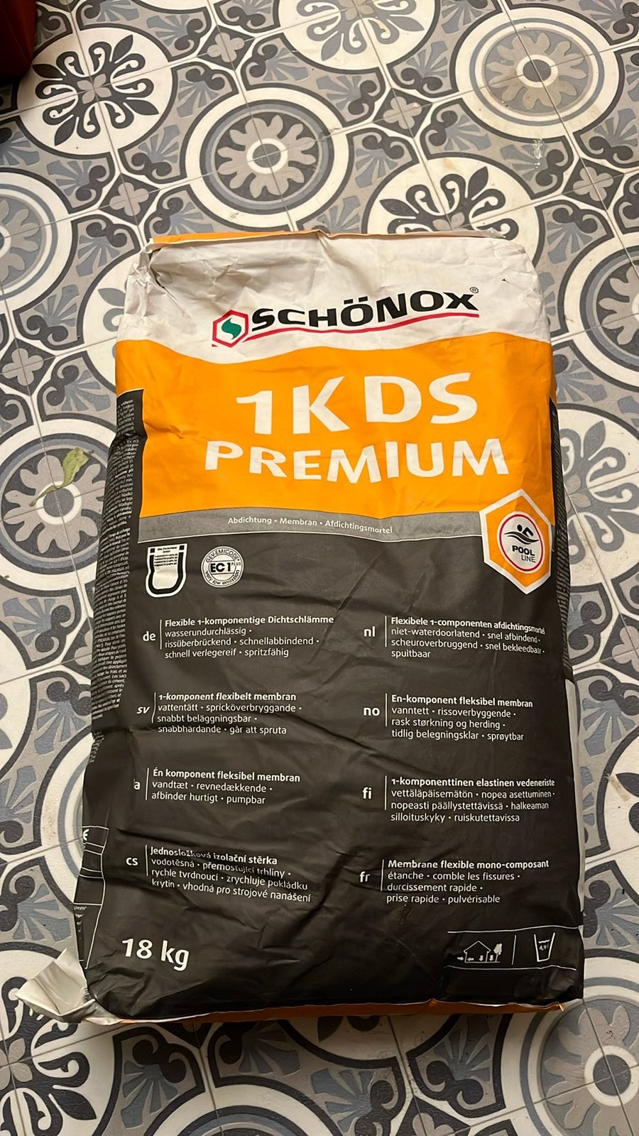 Schönox 1KDS Premium Afdichtingsmortel 18 kg, Ophalen of Verzenden, Nieuw