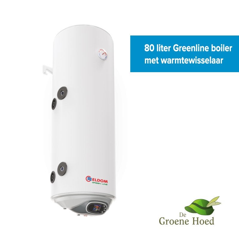 80 liter Green Line elektrische boiler met warmtewisselaar, Doe-het-zelf en Verbouw, 20 tot 100 liter, Info@eldominvest.com, Eldominvest