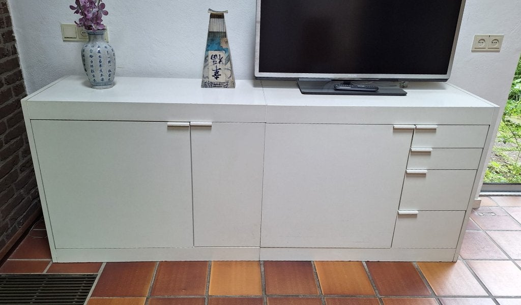 Dressoirkast van Pastoe, wit  (OPHALEN in AALSMEER), Ophalen, Gebruikt, 25 tot 50 cm, 150 tot 200 cm