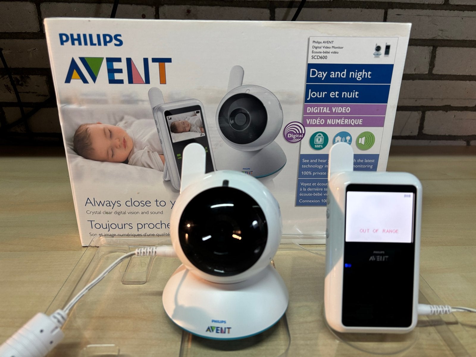 Philips Avent SCD600 Digitale Video Babyfoon, Ophalen of Verzenden, Zo goed als nieuw, 100 tot 250 meter, Camera