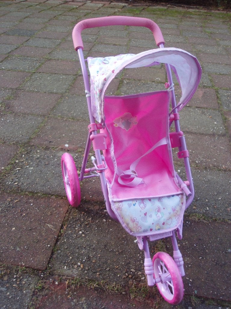 Driewiels roze Poppenwagen, Ophalen, Nieuw, Overige typen