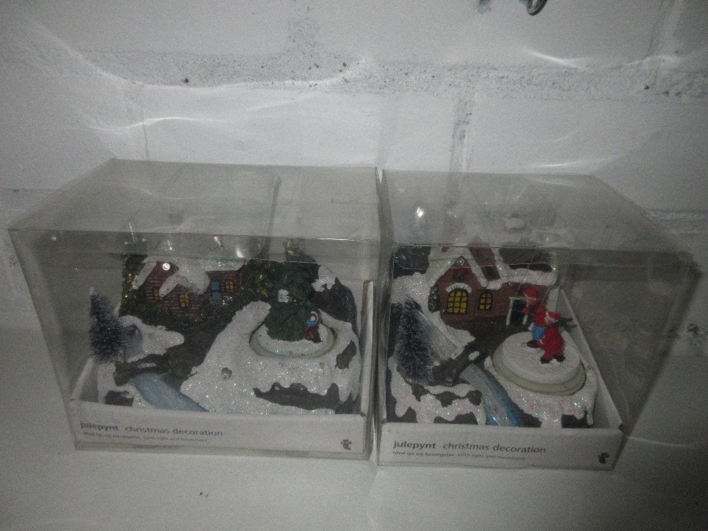 Julepynt kersthuisjes, Ophalen of Verzenden, Zo goed als nieuw