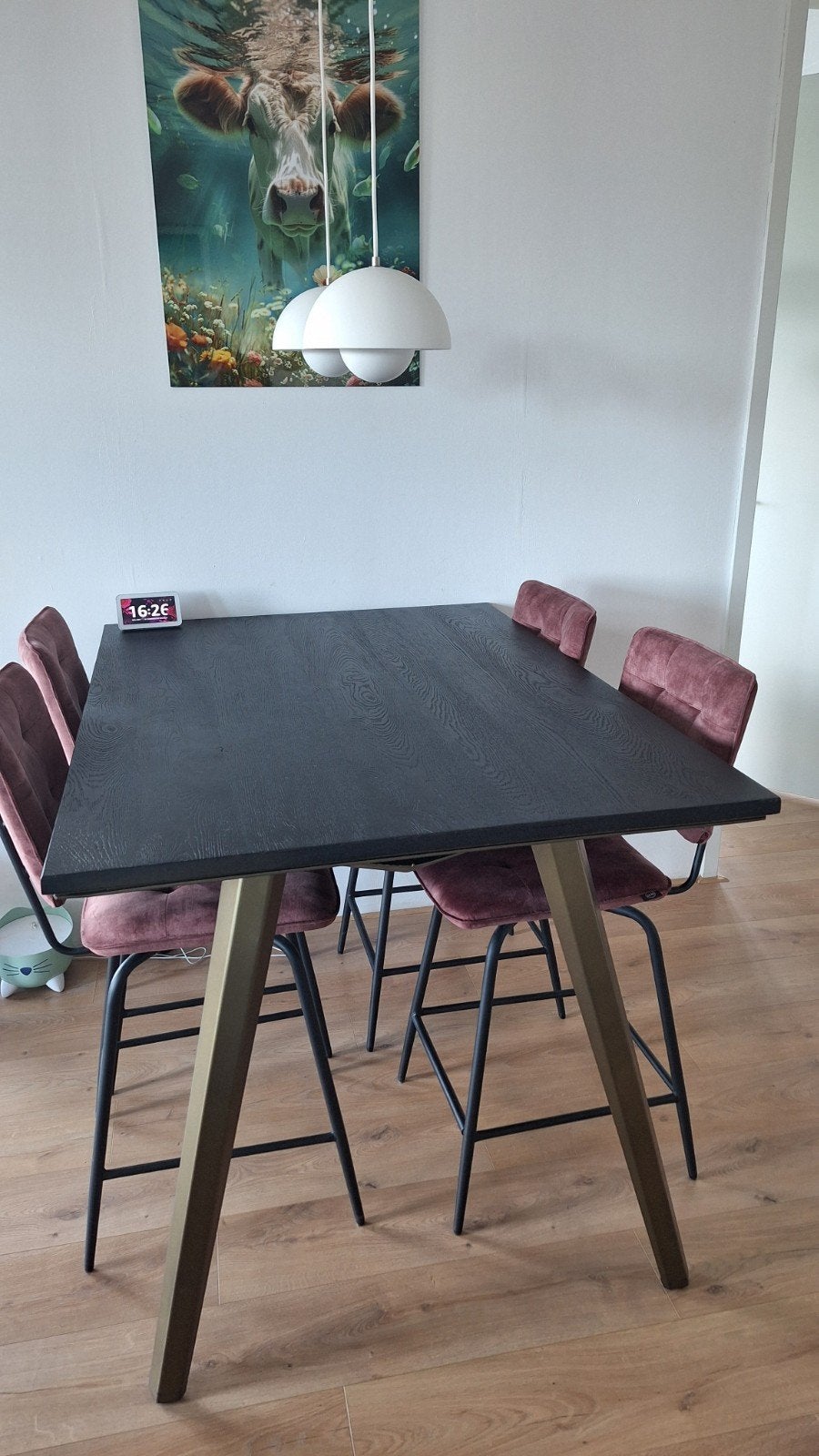 Middelhoge eettafel CITY van Henders&Hazel met stoelen, Ophalen, 50 tot 100 cm, Zo goed als nieuw, Eikenhout