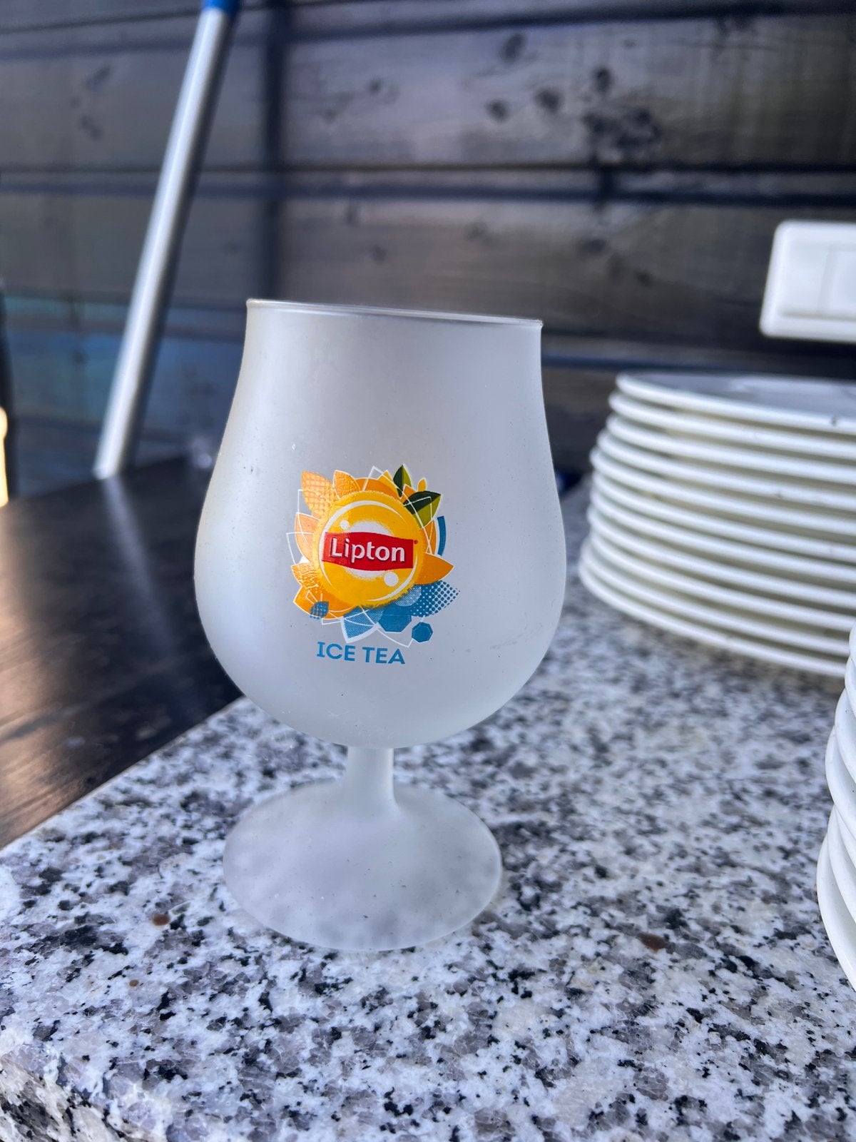 9 Lipton Ice Tea glazen in nieuwstaat, Ophalen, Glas of Glazen, Overige merken, Nieuw