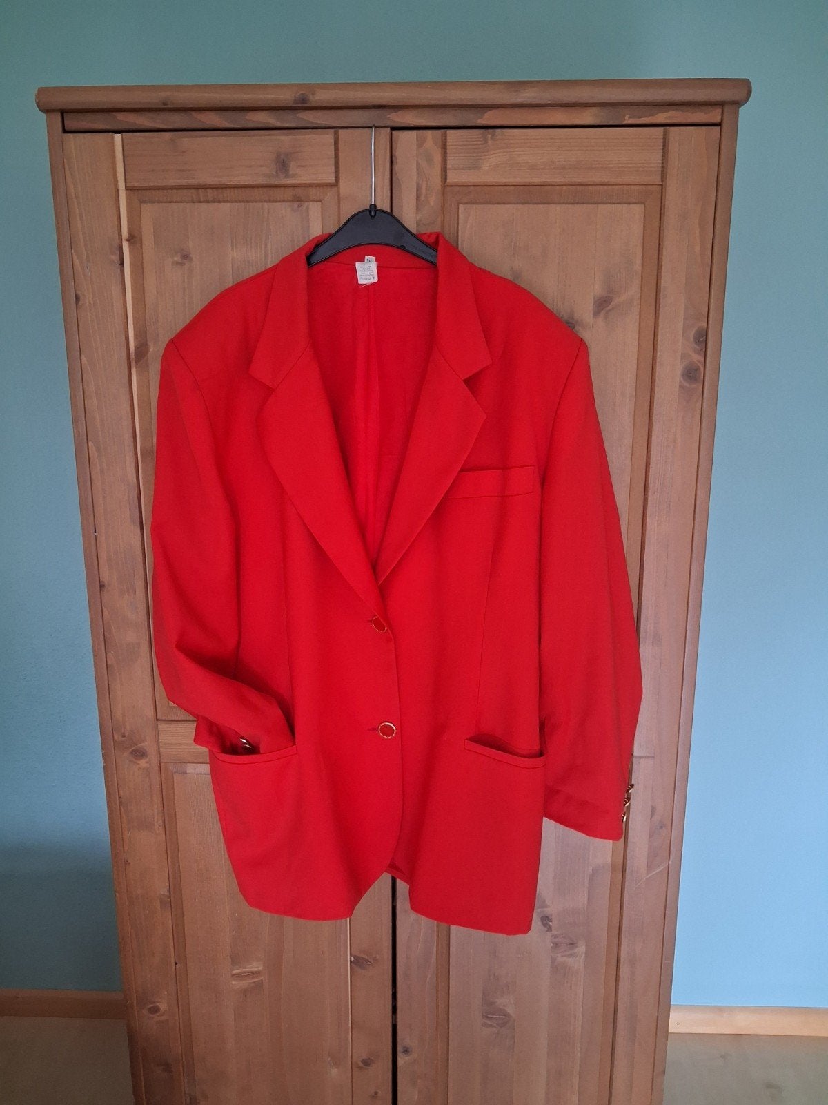 Prachtige rood colbert maat L, Ophalen of Verzenden, Zo goed als nieuw, Maat 52/54 (L), Rood