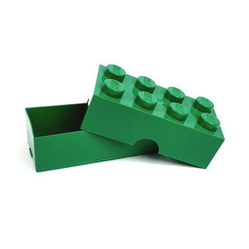 2x LEGO brooddoos broodtrommel opbergdoos blauw en groen, Gebruikt, Kunststof, Ophalen of Verzenden, Broodtrommel