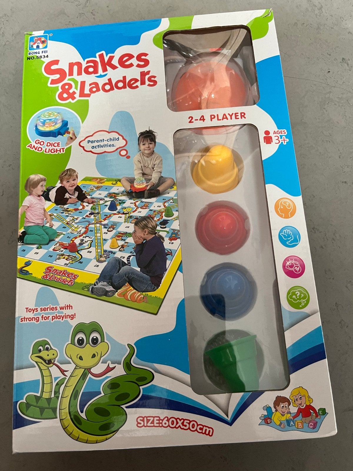 Snakes & Ladders Gezelschapsspel voor Kinderen, Drie of vier spelers, Ophalen of Verzenden, Zo goed als nieuw