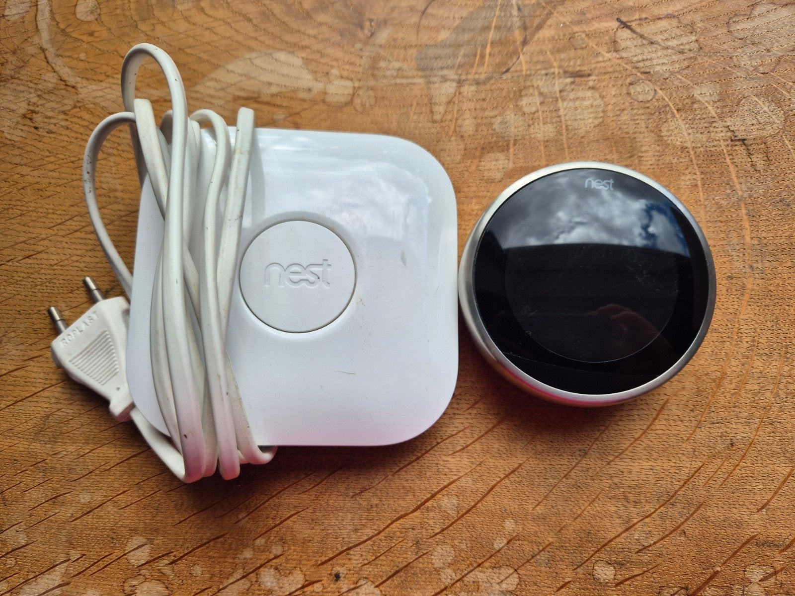 Nest Thermostaat met Heat Link - Slimme Verwarming, Ophalen of Verzenden, Slimme thermostaat, Gebruikt