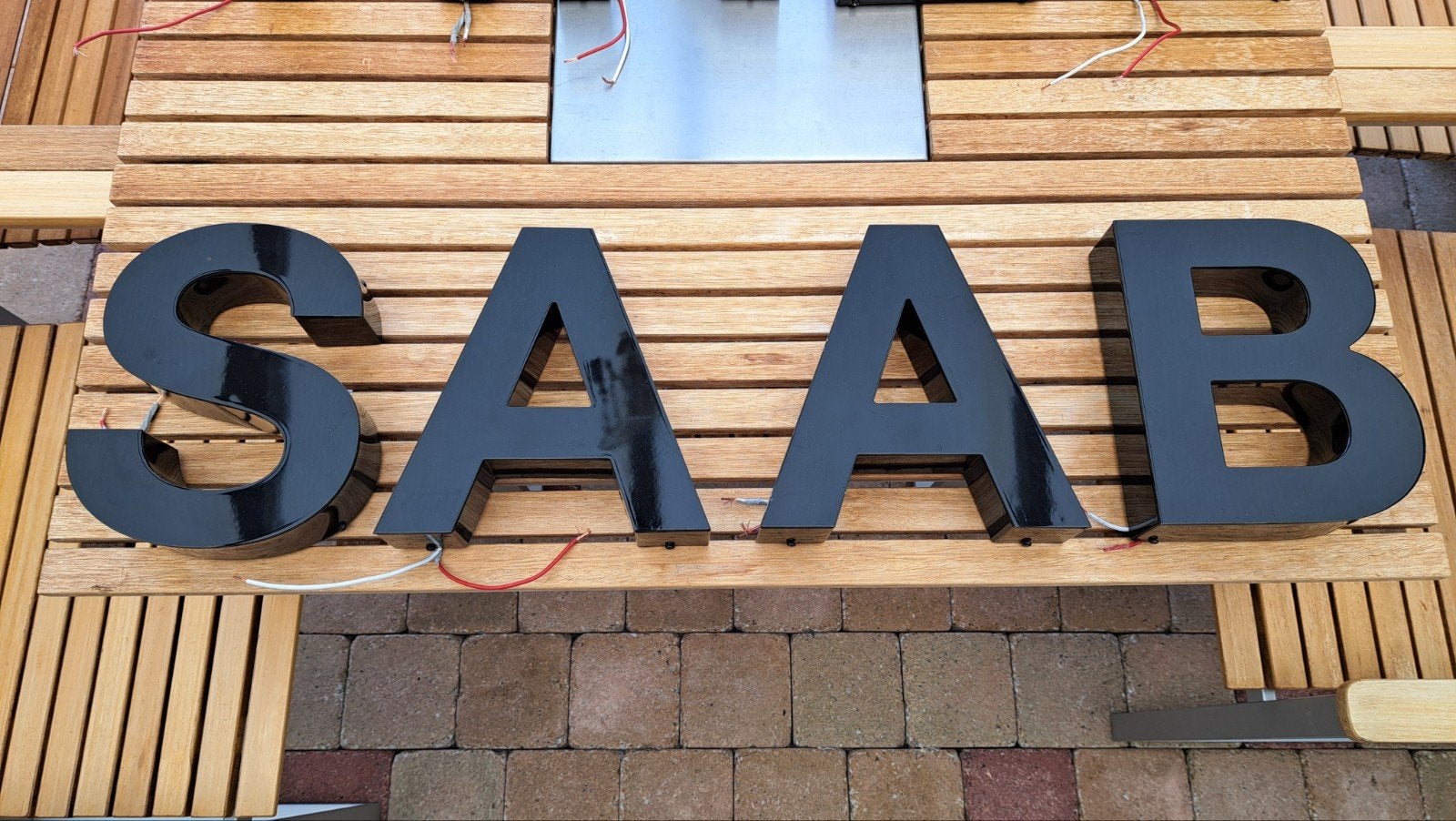 SAAB reklame letters, Ophalen of Verzenden, Lichtbak of (neon) lamp