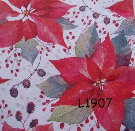 Servetten decoupage/bullet journal - Kerstster L1907, Verzenden, Nieuw