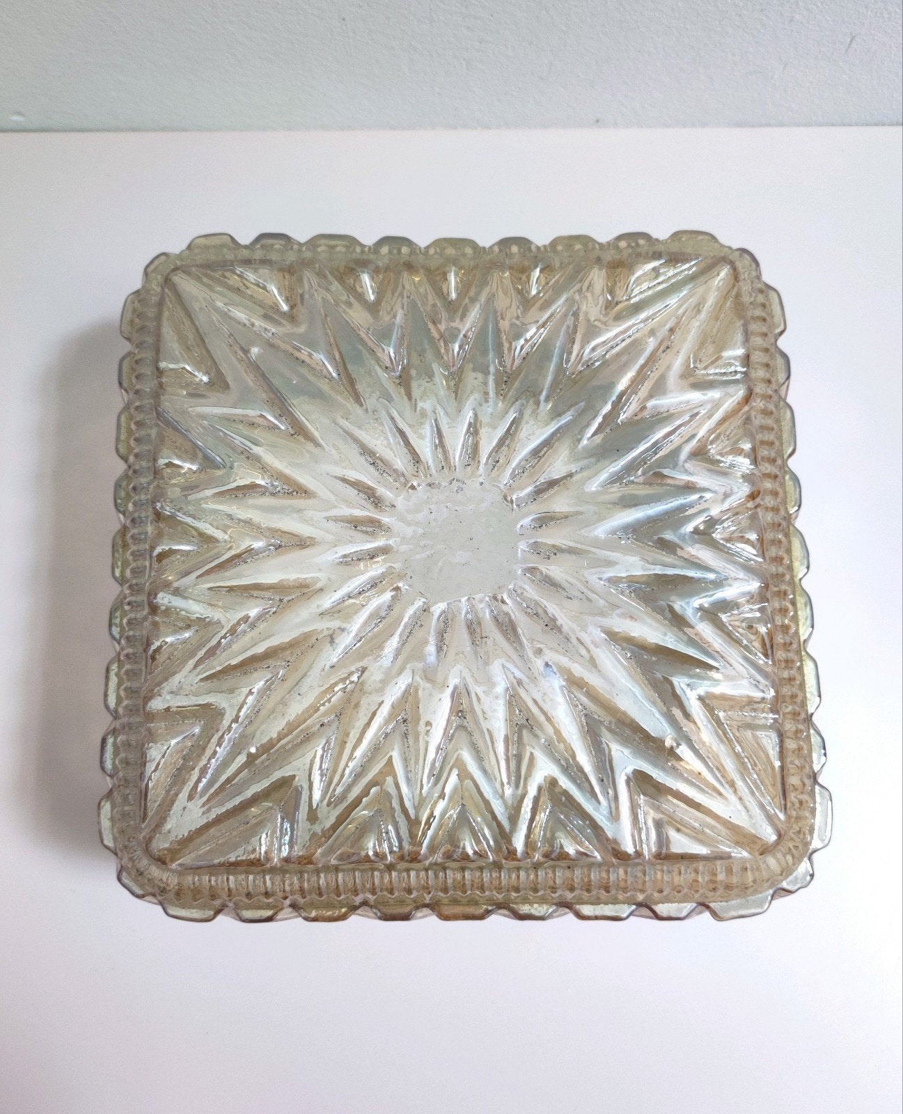 Vintage plafondlamp, Ophalen of Verzenden, Glas
