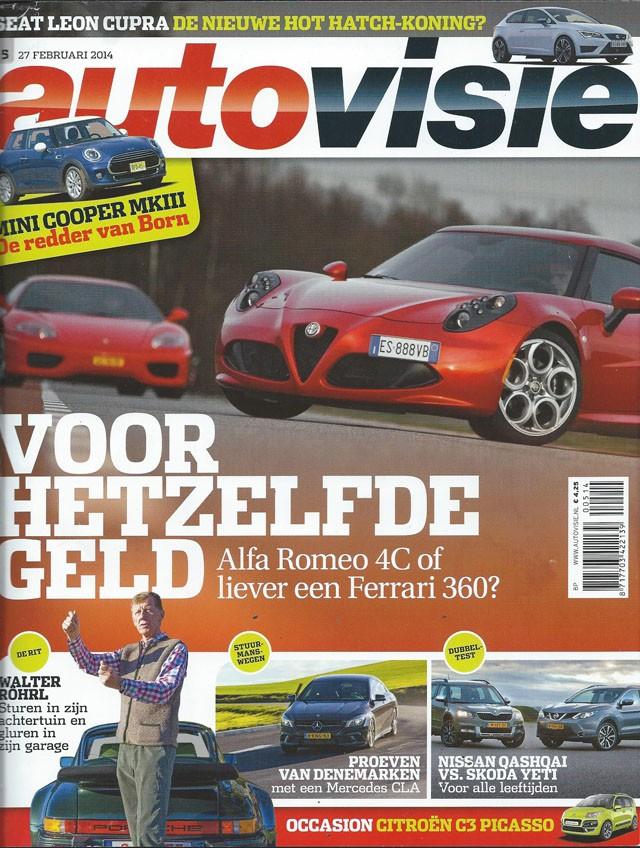 Autovisie 5 2014 : Seat Leon Cupra - Ferrari 360 Modena, Ophalen of Verzenden, Gelezen, Algemeen