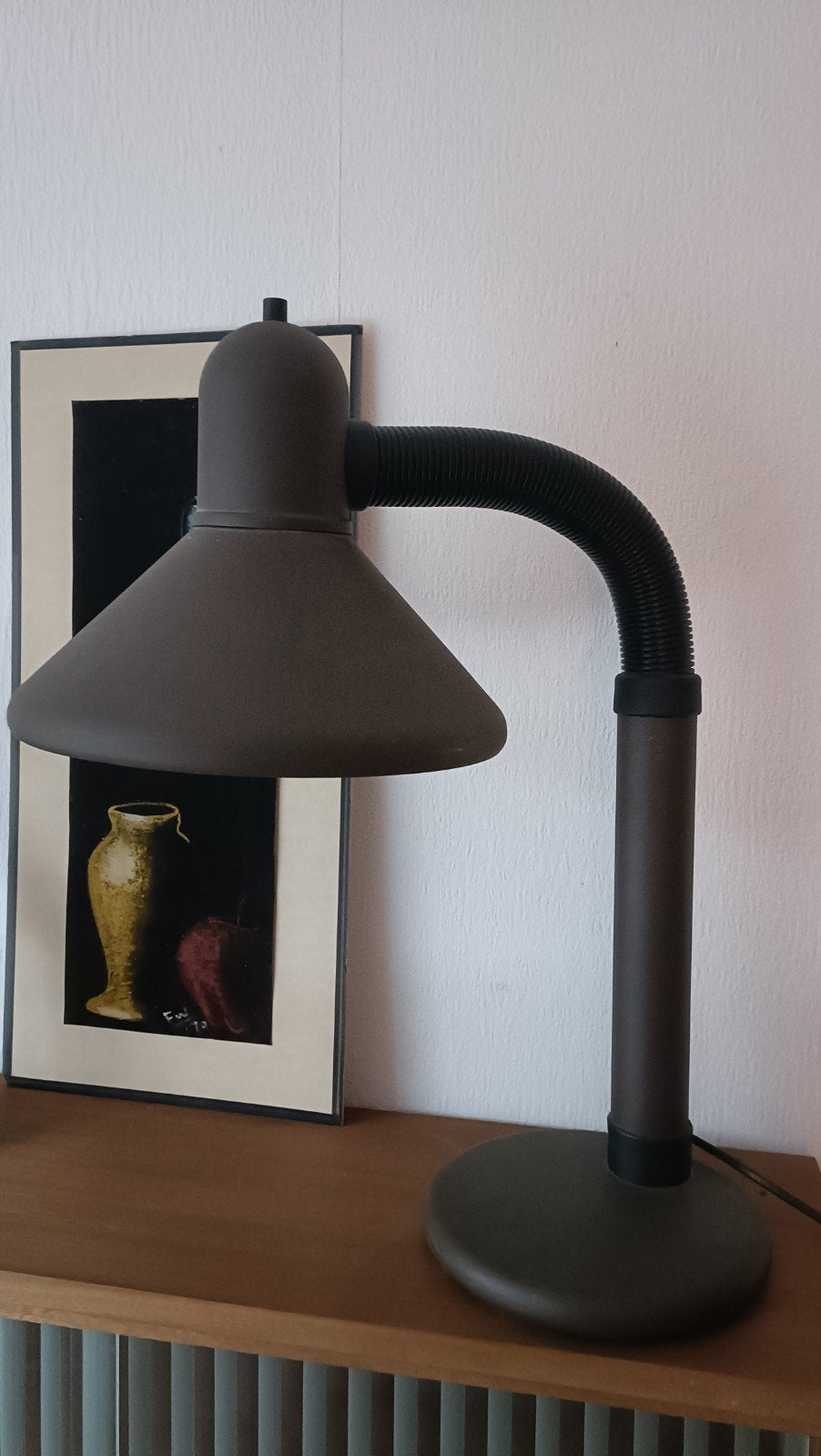 Vintage Grote Bureaulamp met Flexibele Arm, Huis en Inrichting, Lampen | Tafellampen, Ophalen, Bureaulamp, Gebruikt, Vintage