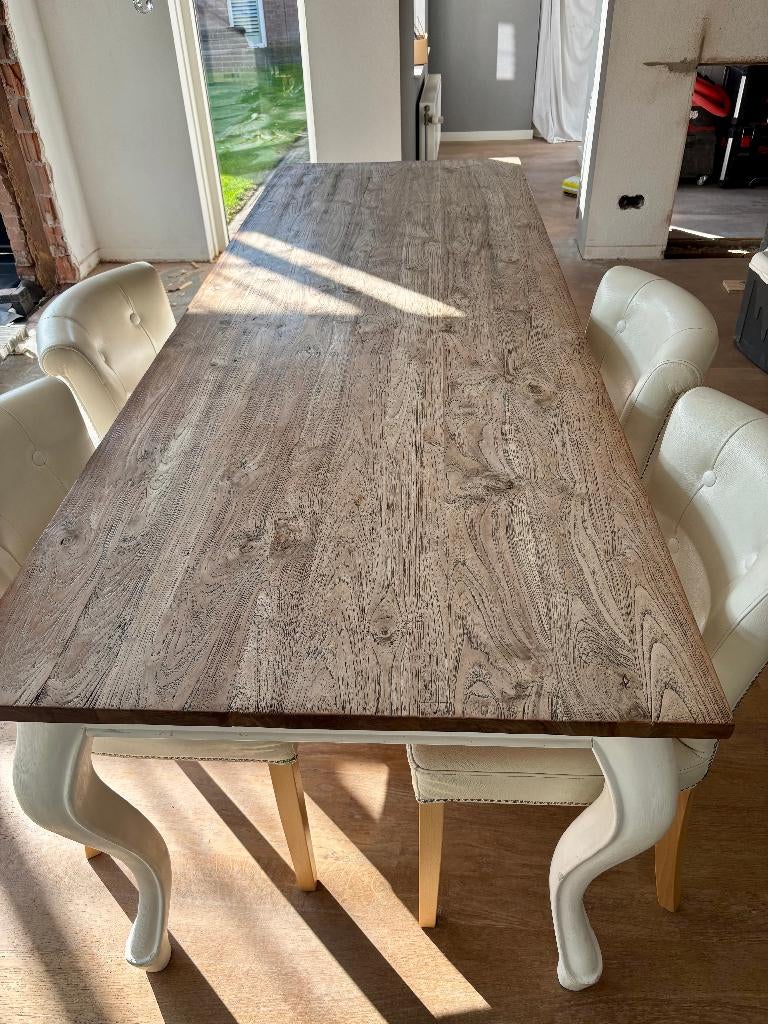Grote eettafel, Huis en Inrichting, Tafels | Eettafels, Ophalen, 100 tot 150 cm, Teakhout, 200 cm of meer