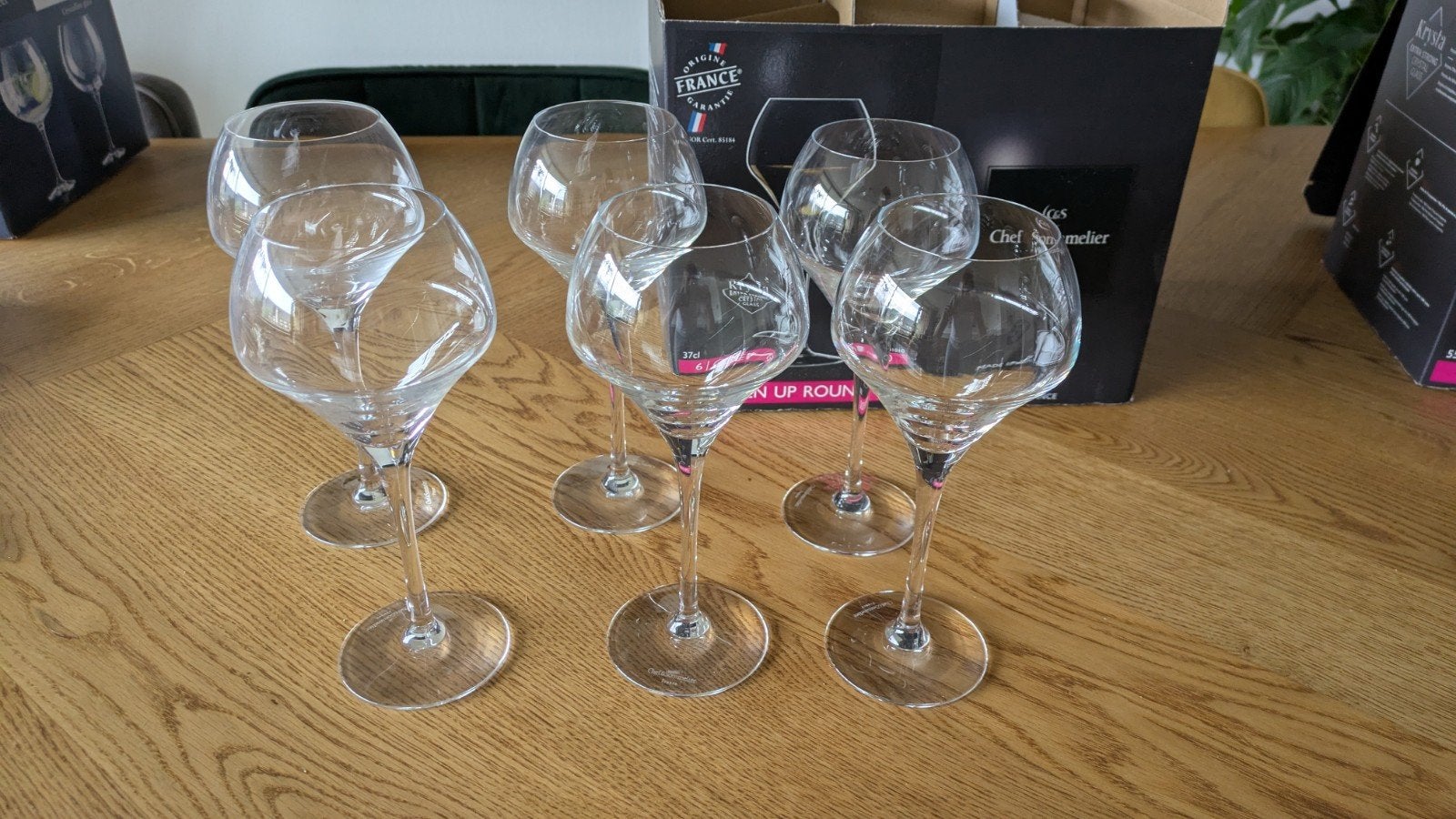wijnglazen wit Chef & Sommelier Open Up Round Wijnglazen 37, Ophalen of Verzenden, Zo goed als nieuw, Wit, Overige merken
