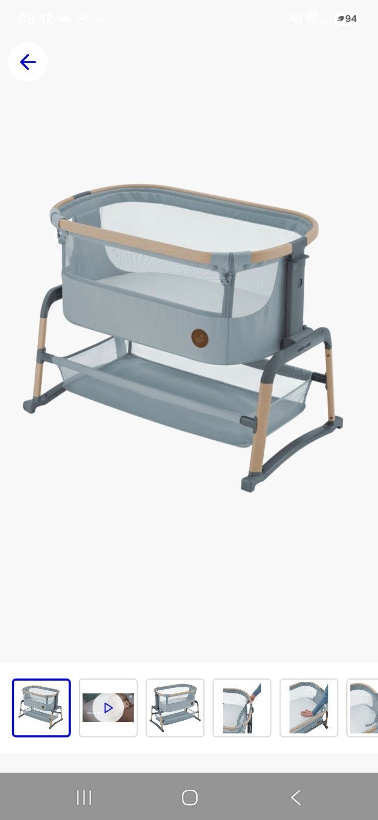 Maxi Cosi iora air co sleeper met schommelfunctie, Kinderen en Baby's, Babywiegjes en Ledikanten, Ophalen of Verzenden, Zo goed als nieuw
