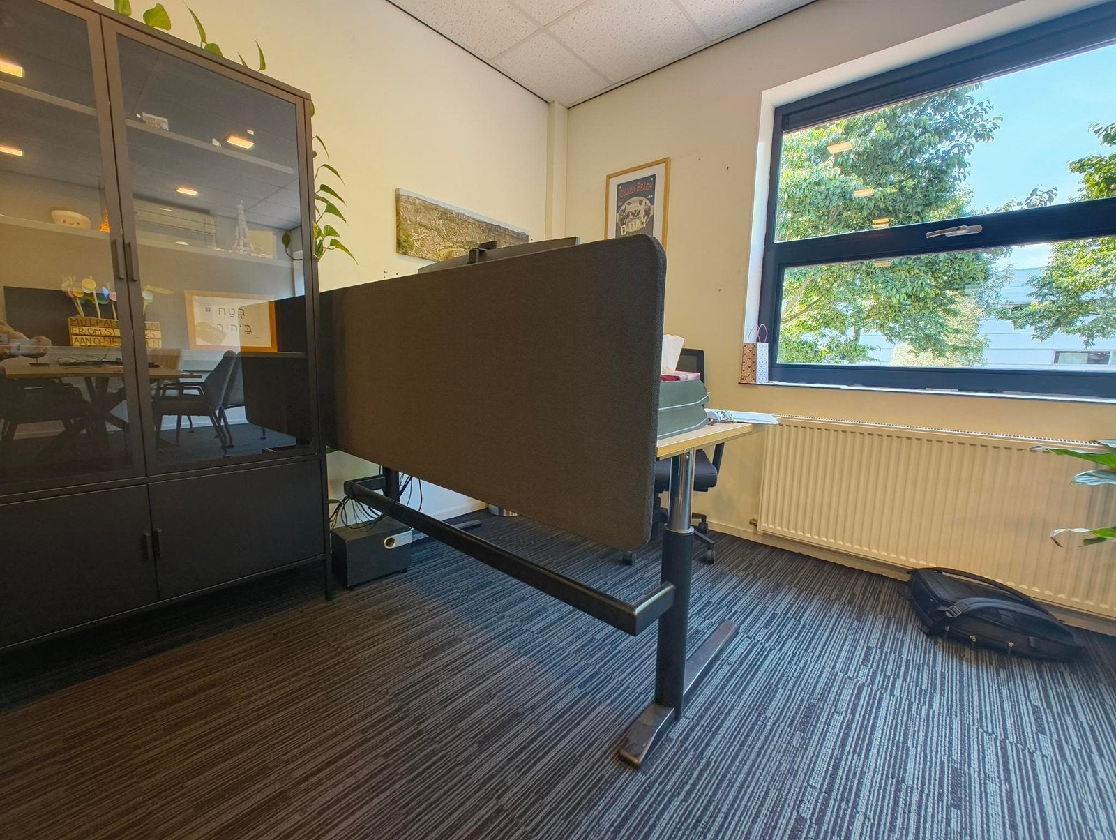 Privacy scherm voor aan bureau, Ophalen