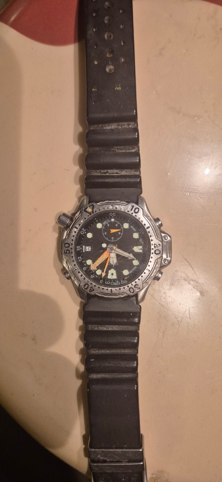 Citizen Promaster Aqualand Duplex C500 duikhorloge, Gebruikt, Staal, Overige materialen, Ophalen of Verzenden