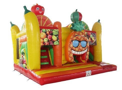 te koop mooi nieuw springkussen multiplay fruit 5 x 4,5 m, Ophalen of Verzenden, Nieuw, Verjaardag