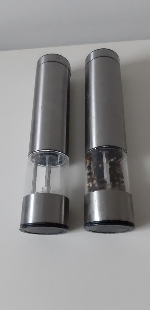 Elektrische peper en zoutmolen, Zilver, Ophalen of Verzenden, Metaal, Overige merken